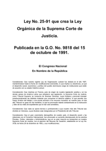 Ley Orgánica de la Suprema Corte de Justicia