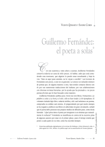 Guillermo Fernández: el poeta a solas