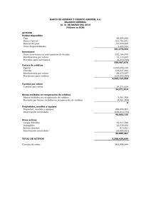 ACTIVOS Fondos disponibles Caja 85,094,839 Banco Central