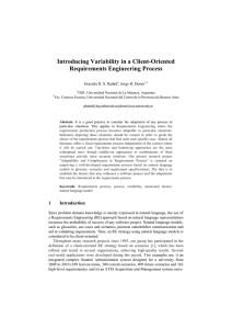 Introducing Variability in a Client-Oriented - CEUR