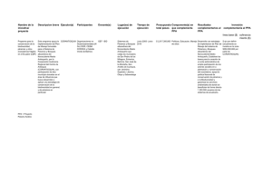 Nombre de la iniciativa/ proyecto Descripcion breve