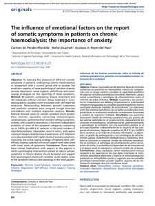 The influence of emotional factors on the report of somatic symptoms