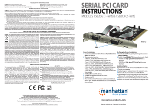 serial pci card instructions