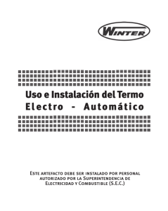 Manual Uso e Instalación del Termo Electro – Automático