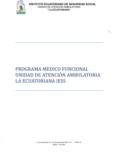 PROGRAMA MEDICO FUNCIONAL UNIDAD DE ATENCIÓN