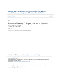 Review of: Stanley G. Payne Â¿Por quÃ© la RepÃºblica perdiÃ³ la