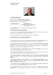 Ing. Guillermo Satostegui - Ingeniería Civil