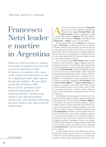 Francesco Netri leader e martire in Argentina