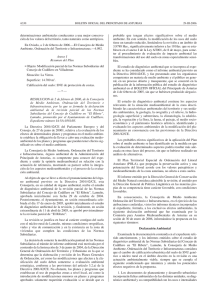 determinaciones ambientales conducentes a una mejor conserva