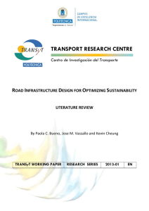 road infrastructure design for optimizing sustainability