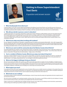 Getting to Know Superintendent Traci Davis