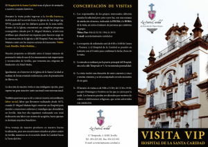 El Hospital de la Santa Caridad tiene el placer de invitarles