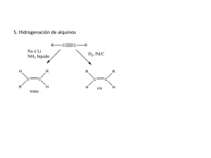 5. Hidrogenación de alquinos