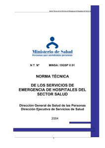 norma técnica de los servicios de emergencia de hospitales del