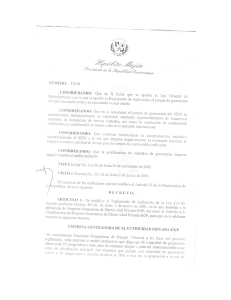 Decreto 176-04, Reglamento No. 307-01 en cuanto a