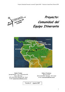 Proyecto: Comunidad del Equipo Itinerante