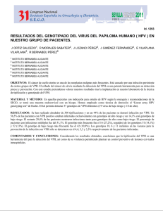 resultados del genotipado del virus del papiloma humano ( hpv )