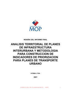 Analisis Territorial Infra MOP