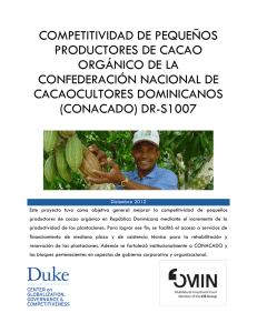 competitividad de pequeños productores de cacao orgánico de la