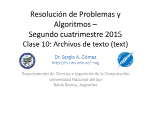 Resolución de Problemas y Algoritmos Clase 1