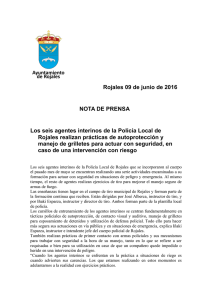 NOTA DE PRENSA POLICIA LOCAL AGENTES INTERINOS 2016