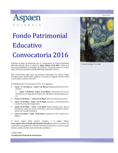 Fondo Patrimonial Educativo Convocatoria 2016