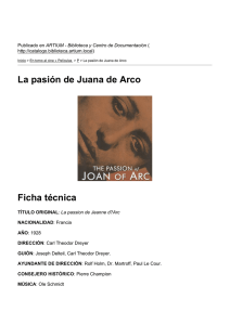 La pasión de Juana de Arco Ficha técnica - ARTIUM