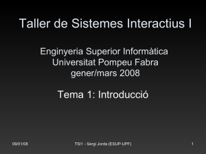Introducción a los Sistemas Interactivos