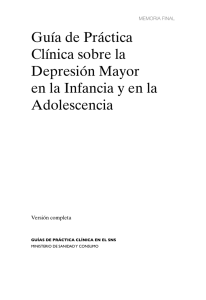 Guía de Práctica Clínica sobre la Depresión Mayor en la