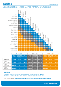 Descargar tarifas Línea San Martín