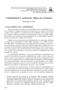 Confiabilidad y coeficiente Alpha de Cronbach