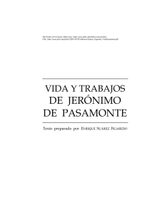 Vida y trabajos de Jer&oacute;nimo de Pasamonte