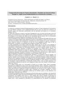 Comparación Porcentaje de Vientres Inseminados y Preñados con