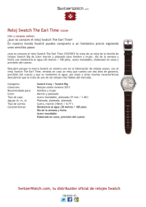 Ficha técnica del producto Swatch The Earl Time en formato PDF