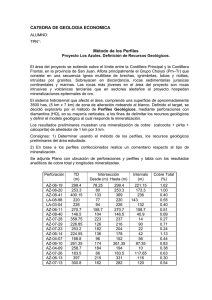CATEDRA DE GEOLOGIA ECONOMICA Método de los Perfiles