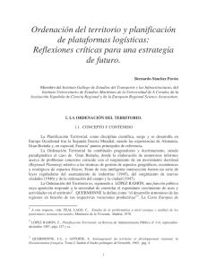 Ordenación del territorio y planificación de plataformas logísticas