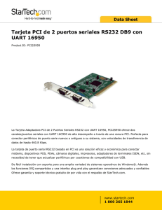 Tarjeta PCI de 2 puertos seriales RS232 DB9 con