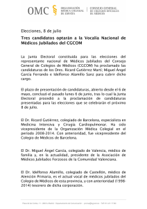 Tres candidatos optarán a la Vocalía Nacional de