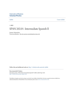 SPAN 202.01: Intermediate Spanish II - ScholarWorks