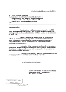 Colonia Hinojo, 05 de marzo de 2003. Dr. Jorge Gustavo Simeonoff