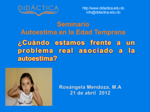 Seminario Autoestima en la Edad Temprana