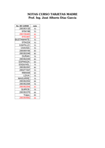NOTAS CURSO TARJETAS MADRE