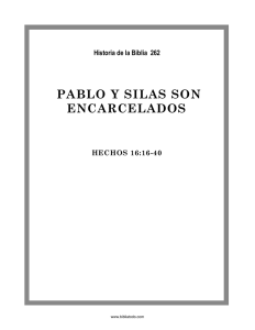 PABLO Y SILAS SON ENCARCELADOS