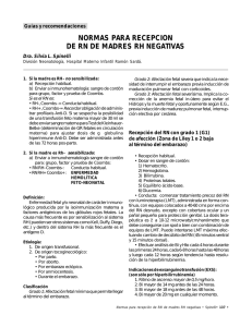 NORMAS PARA RECEPCION DE RN DE MADRES RH NEGATIVAS