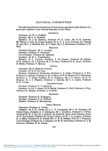 NATIONAL COMMITTEES The following National Committees of