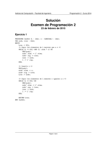Soluci ´on Examen de Programaci ´on 2