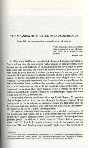 Page 1 THE MEANING OF THEATER IN LA DESHEREDADA Para