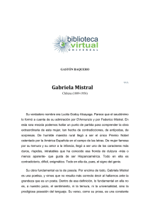 Gabriela Mistral - Biblioteca Virtual Universal