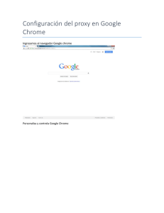 Configuración del proxy en Google Chrome