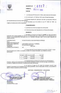 DECRETO N&deg; TEMUCO,